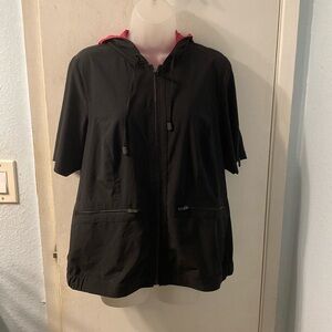 Chico's Zenergy Black Zipper Detail Top Size 2